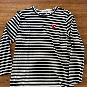 Comme des Garçons PLAY Striped Long Sleeve Shirt